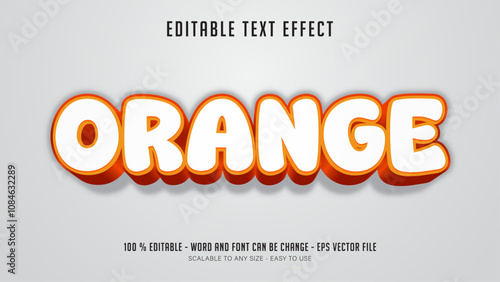 orange editable text effect