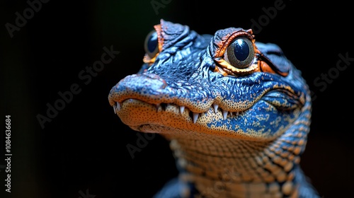 a close up of a crocodile