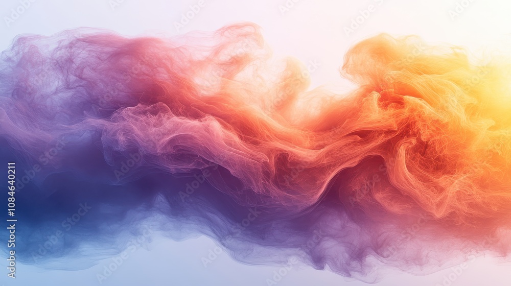 Fototapeta premium a colorful smoke in a white background