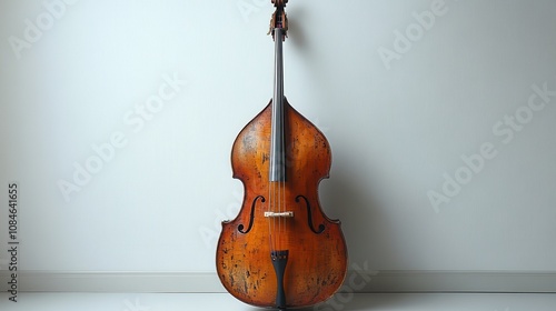 a double bass on a white background