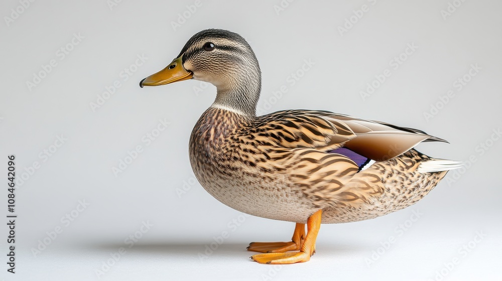a duck standing on a white background a duck standing on a white background