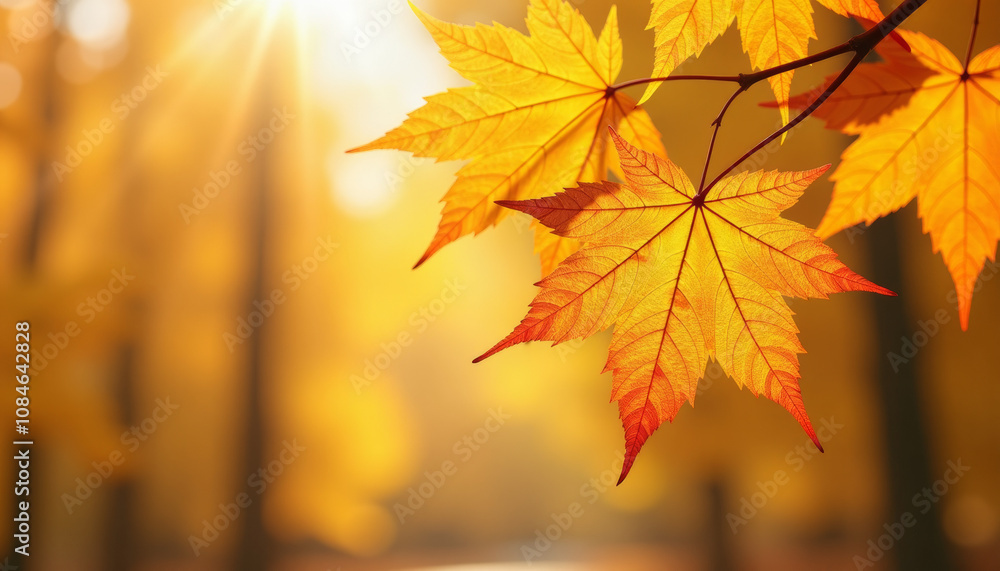 Autumn Leaves: A Golden Fall Scene Autumn Leaves: A Golden Fall Scene