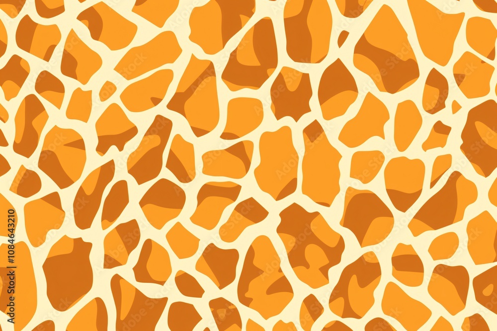 Naklejka premium Giraffe Skin Background, Giraffe Skin Pattern, Giraffe Spots Pattern, Giraffe Skin Texture, Animals Skin Background, Giraffe Skin Print, Wild animal hide, AI Generative