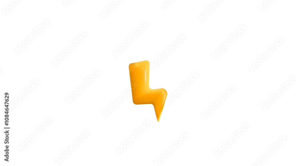 Electric icon animation on white background. Electric icon animation on white background.