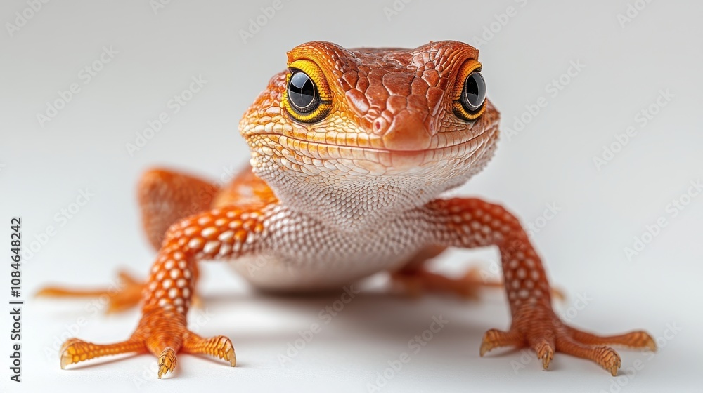 Obraz premium a lizard with a white background