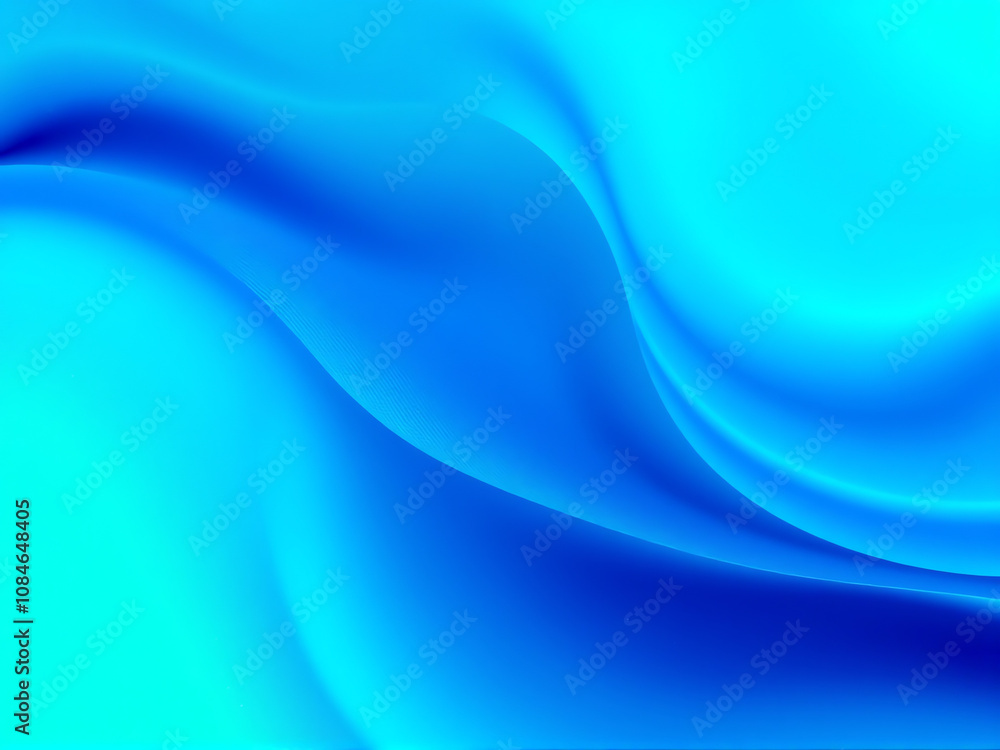 Fototapeta premium Smooth flowing blue waves create a calming and serene background perfect for relaxation and meditation experiences