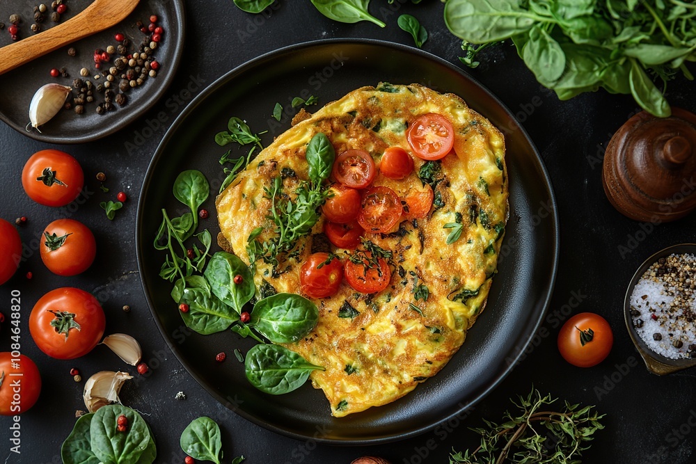 Delicious Spinach and Tomato Omelette Recipe Delicious Spinach and Tomato Omelette Recipe