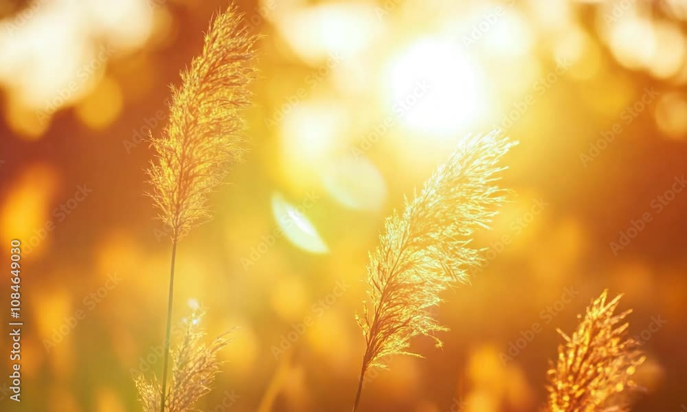 Golden Sunset Grass