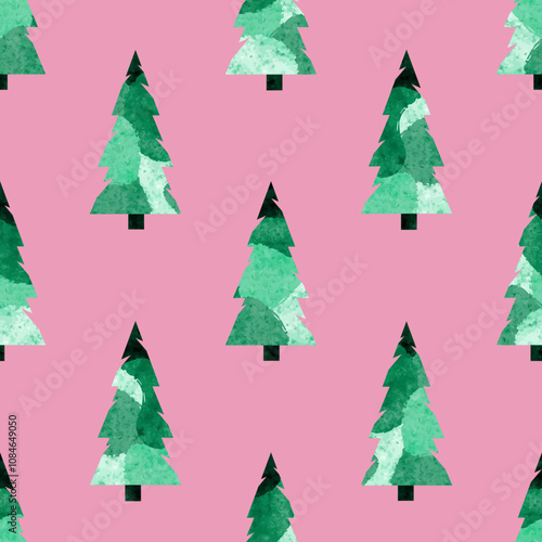 Seamless abstract Christmas...