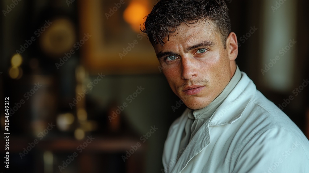 Obraz premium a man in a white coat