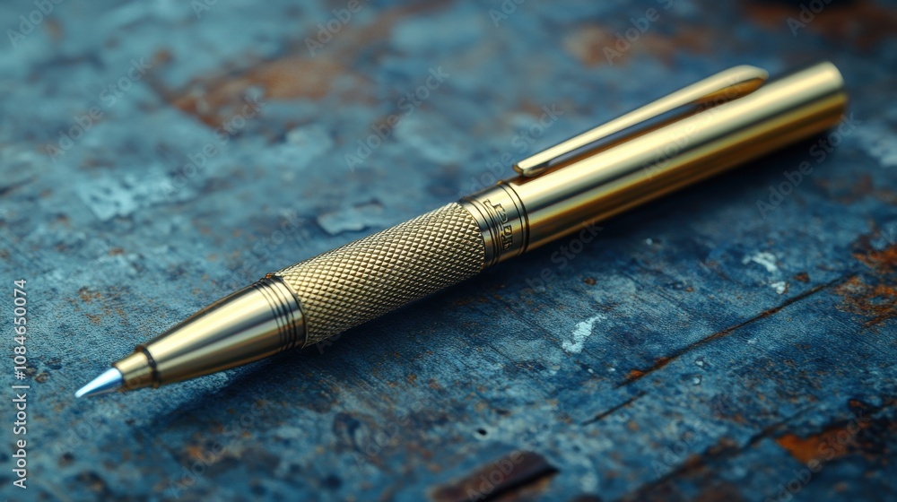 a metal pen with a point a metal pen with a point
