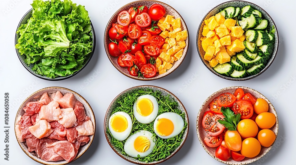 Healthy Meal Prep: A Colorful Selection of Ingredients for a Balanced Diet Healthy Meal Prep: A Colorful Selection of Ingredients for a Balanced Diet