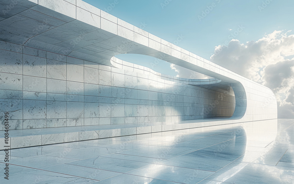 Minimalist modern art building space structure Minimalist modern art building space structure