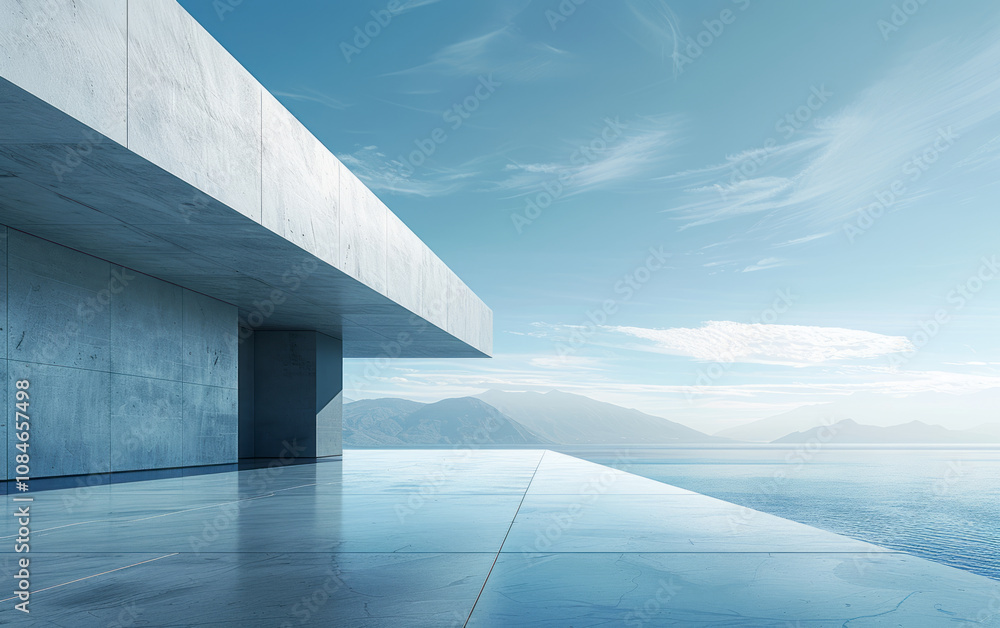 Minimalist modern art building space structure Minimalist modern art building space structure