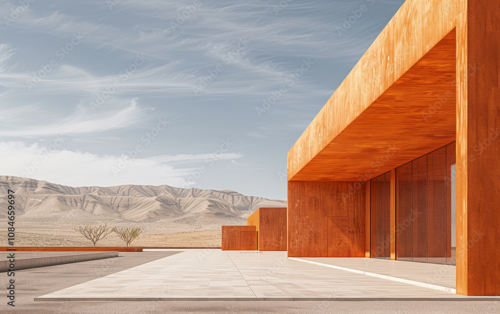 Minimalist modern art building space structure Minimalist modern art building space structure