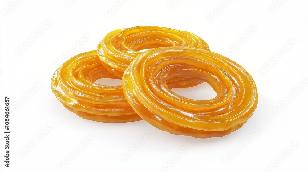 Original snack food in india. jalebi isolated on a white background. indian food. Ultra realistic. Photorealistic hypermaximalist advertising photography hyper realistic fine detail Original snack food in india. jalebi isolated on a white background. indian food. Ultra realistic. Photorealistic hypermaximalist advertising photography hyper realistic fine detail