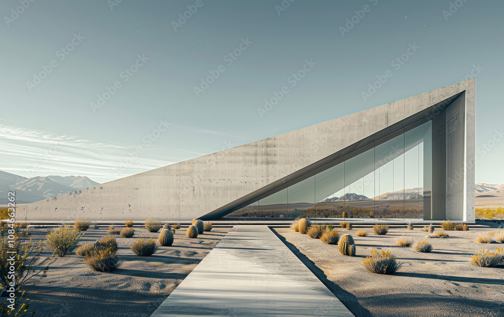 Minimalist modern architecture and spatial structure Minimalist modern architecture and spatial structure