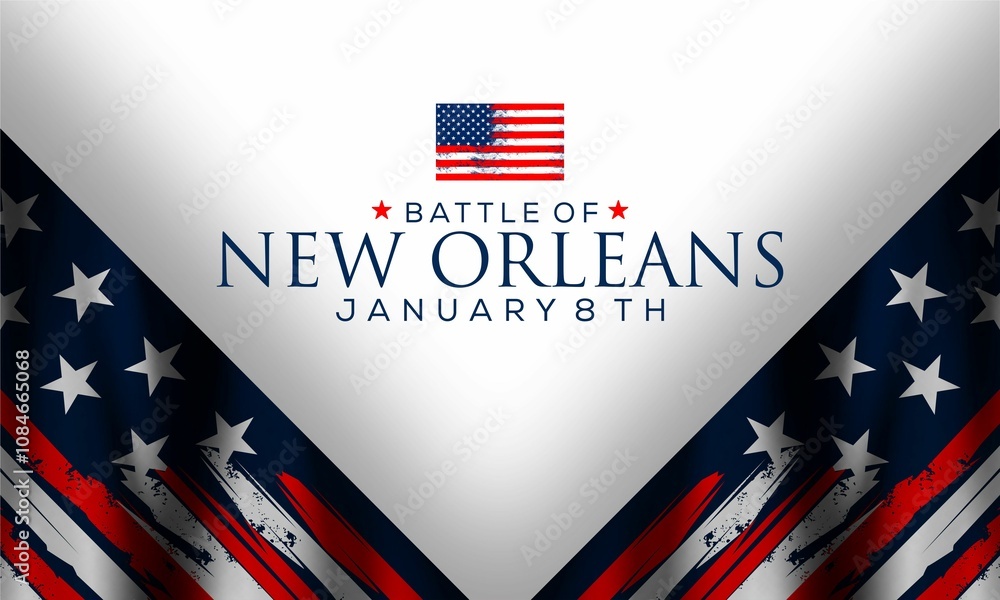 Battle of New Orleans vektor background. Battle of New Orleans creative for social media post, banner design. Battle of New Orleans vektor background. Battle of New Orleans creative for social media post, banner design.
