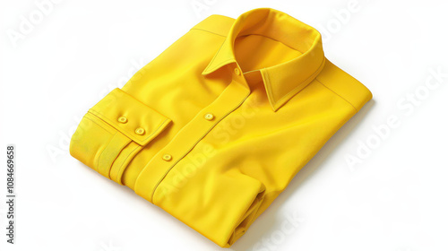 yellow shirt isolated on white