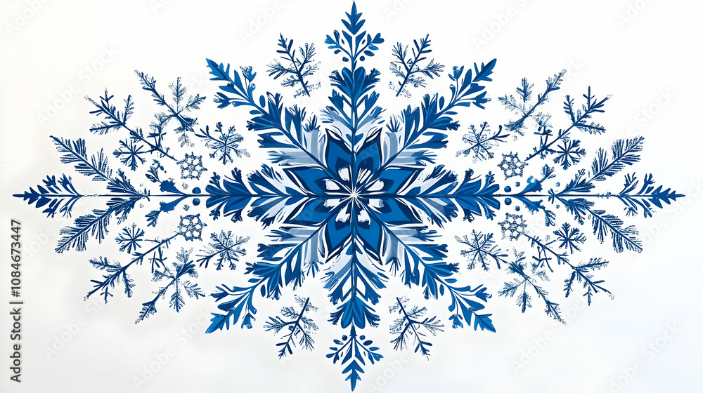 Blue Snowflake Illustration Blue Snowflake Illustration