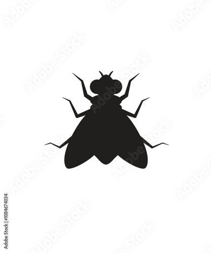 Fly icon silhouette vector illustration isolated on white background stock illustration