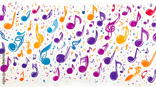Colorful Music Notes Illustration