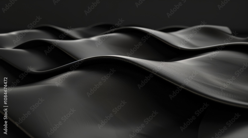Wallpaper A black wavy abstract background flowing in the dark Wallpaper A black wavy abstract background flowing in the dark