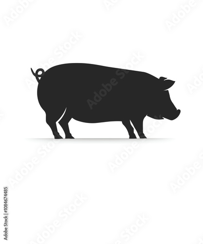 Pig silhouette stock illustration