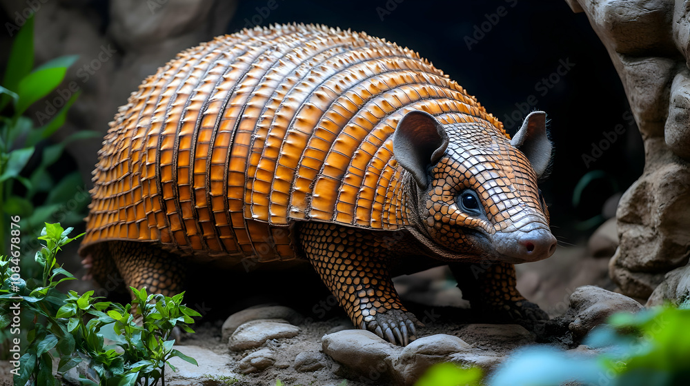 Armadillo Close Up Photo - Walking on Rocks Armadillo Close Up Photo - Walking on Rocks