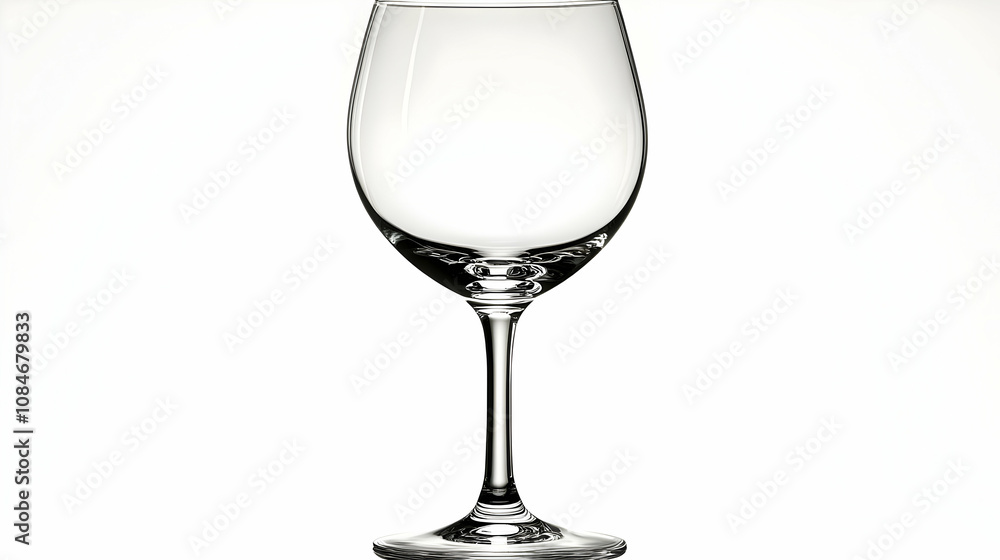 Empty Wine Glass on White Background - Photo Empty Wine Glass on White Background - Photo