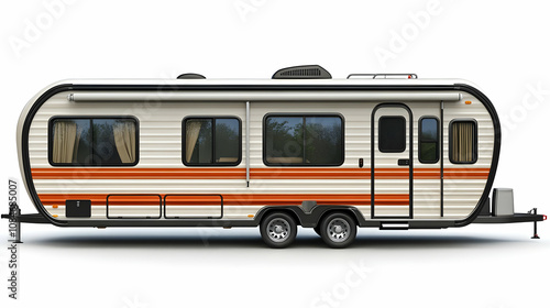 Wallpaper Mural Vintage Camper Trailer 3D Render Torontodigital.ca