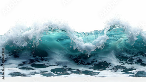 Ocean Wave Photography - Blue Water with White Foam