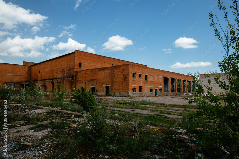 Old abandoned industrial building waiting for demolition Old abandoned industrial building waiting for demolition