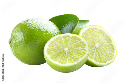 Fresh lime isolated png on a transparent background