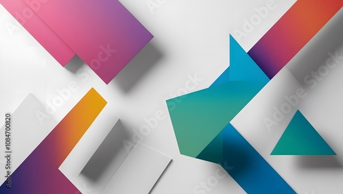 Free Download Abstract Geometric Background with Vibrant Gradient Shapes - GFXLoad