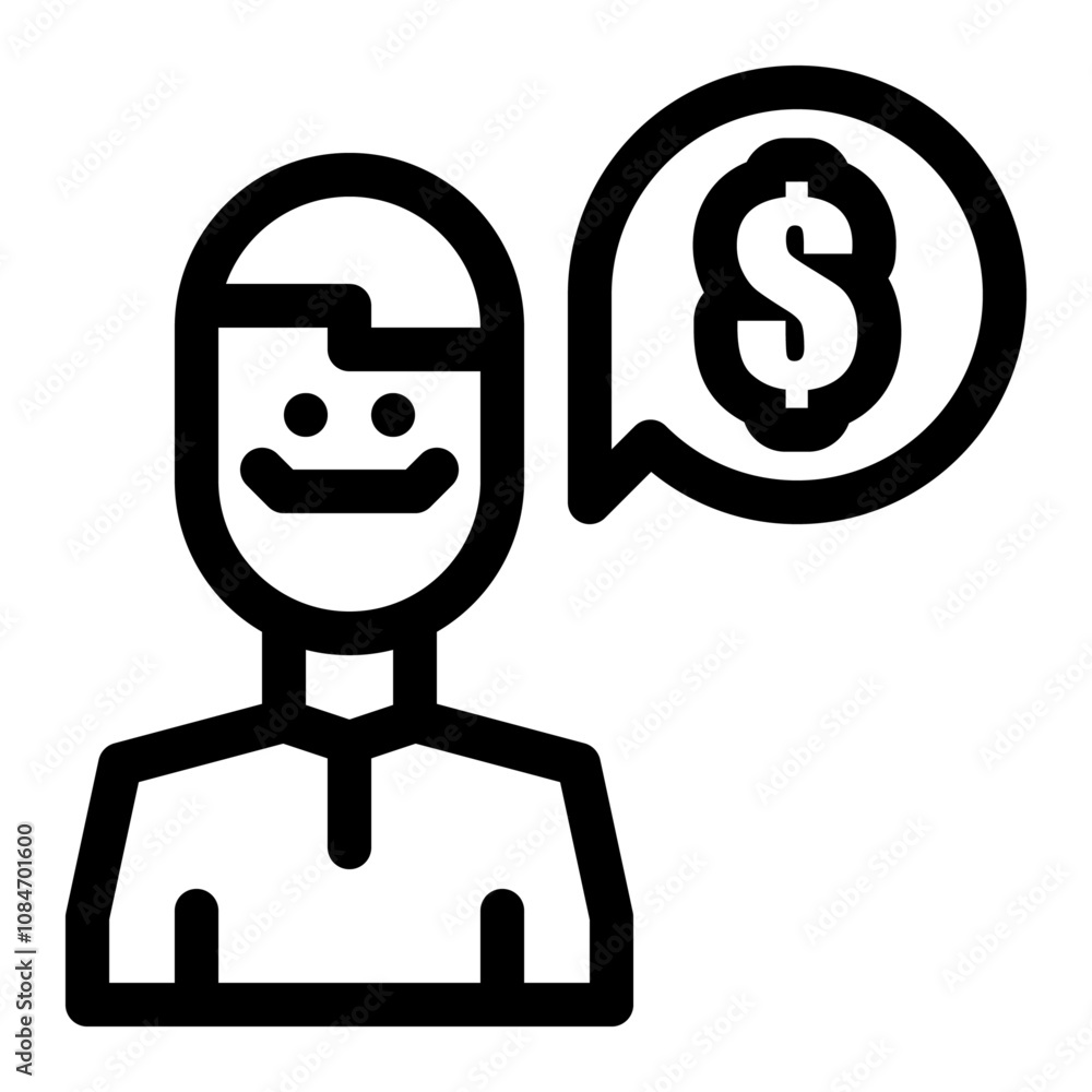 Business idea icon. Millionaire thinking, financial vision, business innovation. Vector illustration Business idea icon. Millionaire thinking, financial vision, business innovation. Vector illustration
