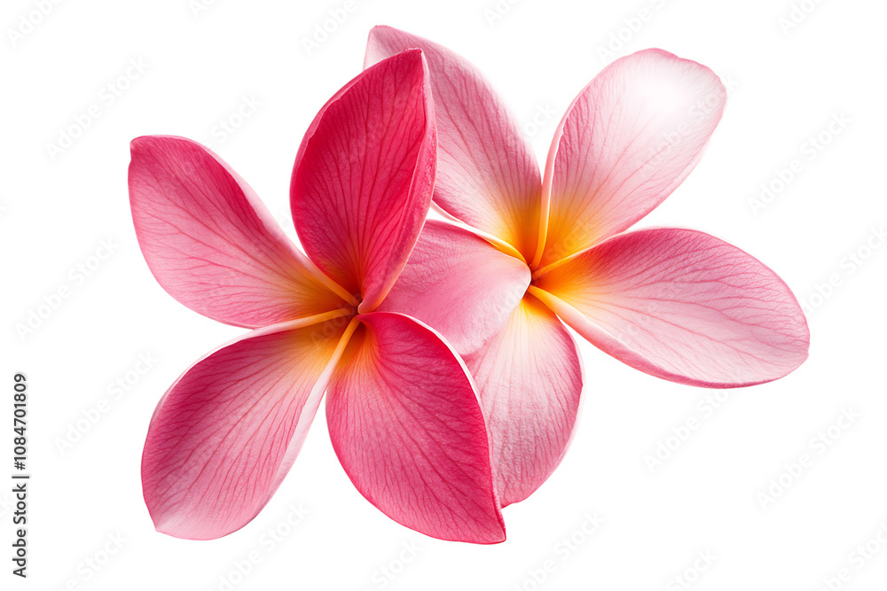 Fototapeta premium Frangipani flower isolated png on a transparent background