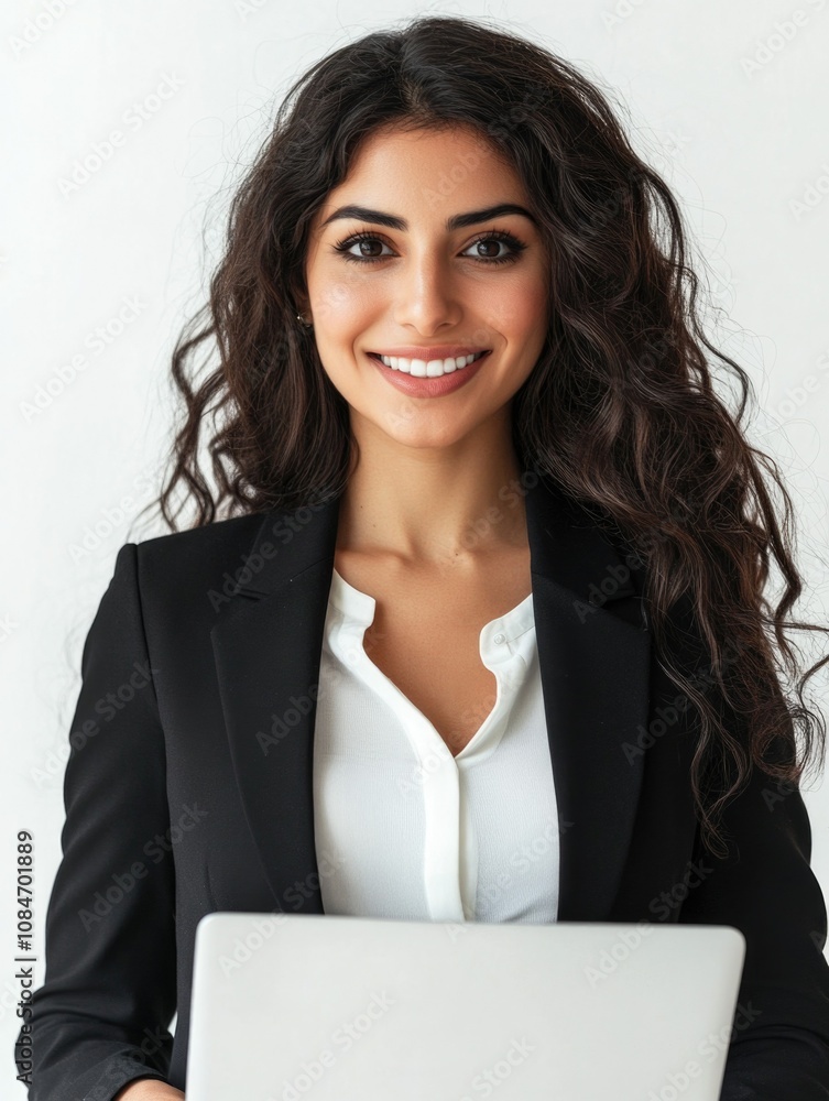 Professional Businesswoman Smiling at Camera