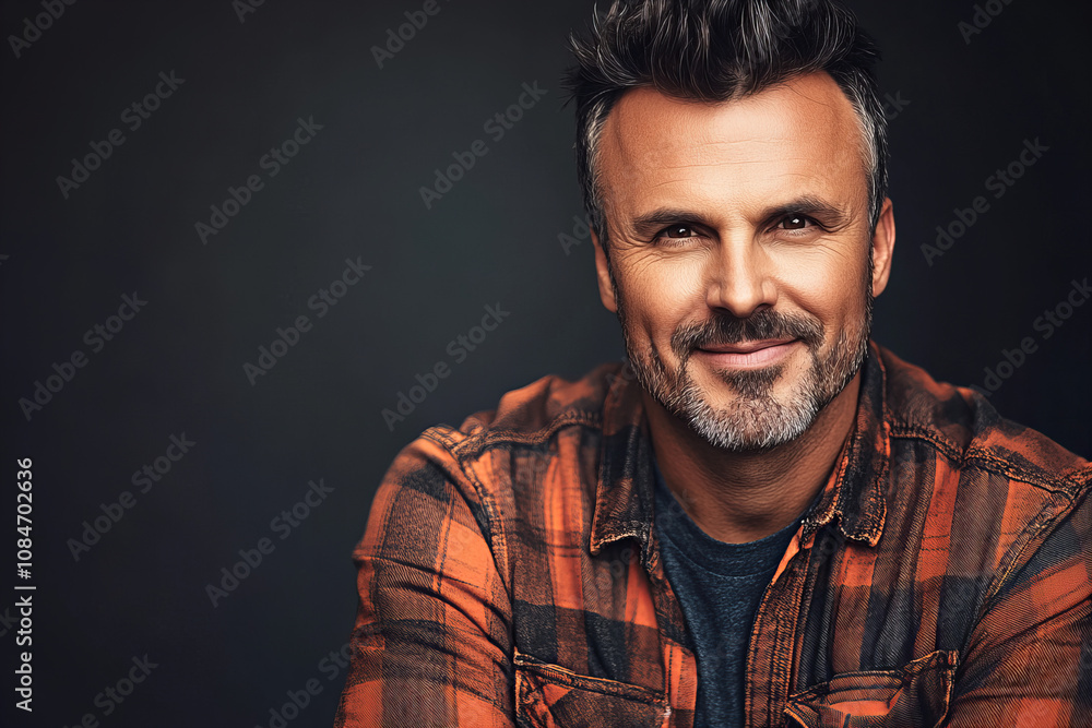 Portrait of a confident man with a warm smile and folded arms, exuding charisma, leadership, and professionalism, ideal for business, lifestyle, and motivational themes. Portrait of a confident man with a warm smile and folded arms, exuding charisma, leadership, and professionalism, ideal for business, lifestyle, and motivational themes.