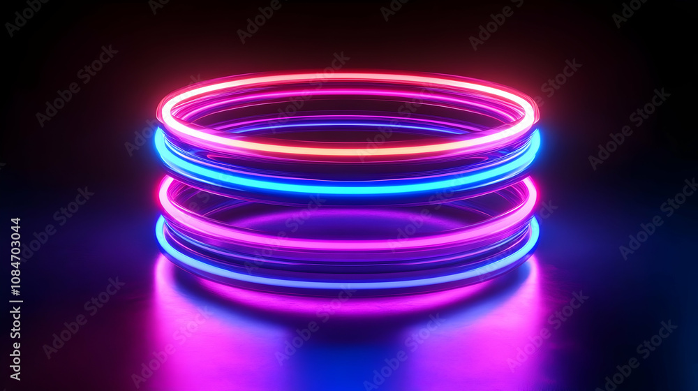 Abstract Neon Lights Background 3D Illustration Abstract Neon Lights Background 3D Illustration