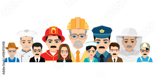 Wallpaper Mural people in the group of workers or civil servants Torontodigital.ca