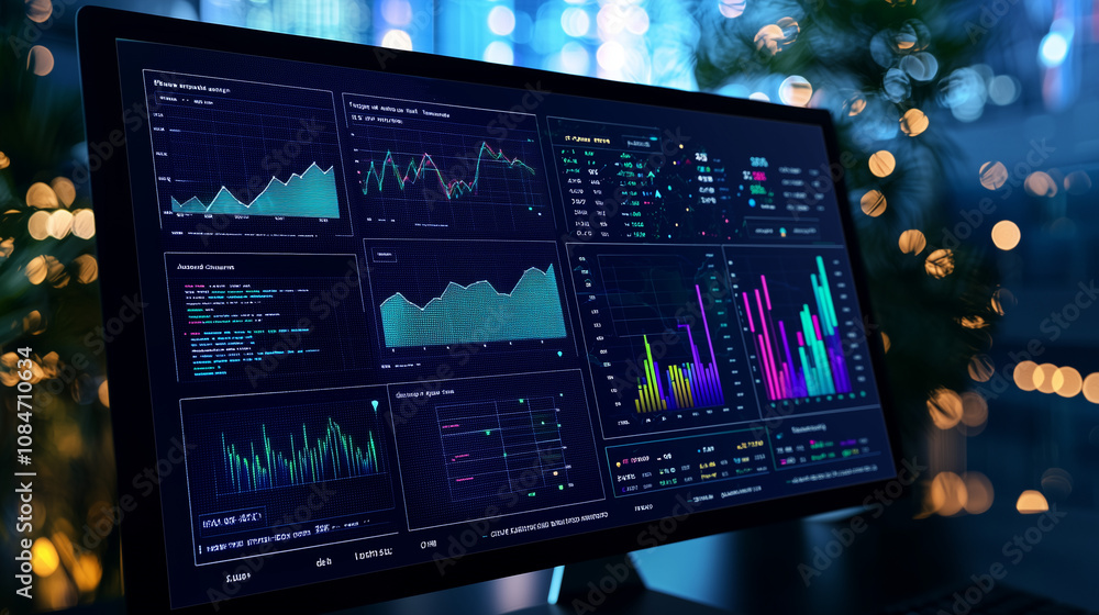 Data Analysis Dashboard with Colorful Graphs and Charts Data Analysis Dashboard with Colorful Graphs and Charts