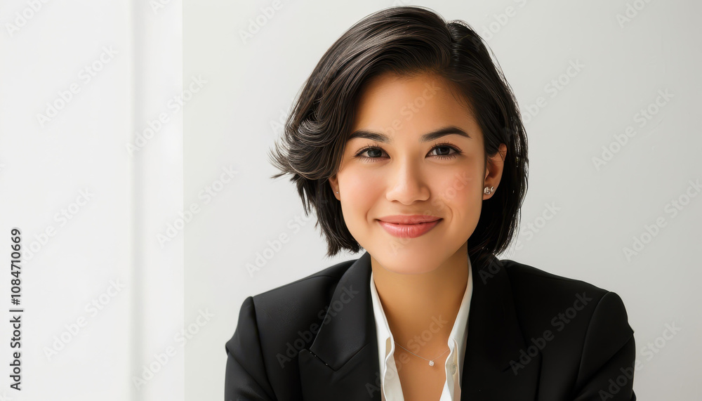 A poised business woman, exuding confidence, sits by the window, ready to conquer the day and inspire others. A poised business woman, exuding confidence, sits by the window, ready to conquer the day and inspire others.