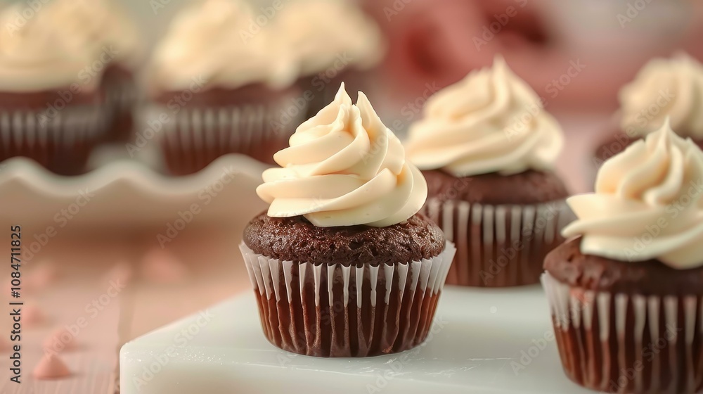 Indulge in the rich, creamy topping on cupcakes, perfect for any sweet tooth craving a delightful bite. Indulge in the rich, creamy topping on cupcakes, perfect for any sweet tooth craving a delightful bite.