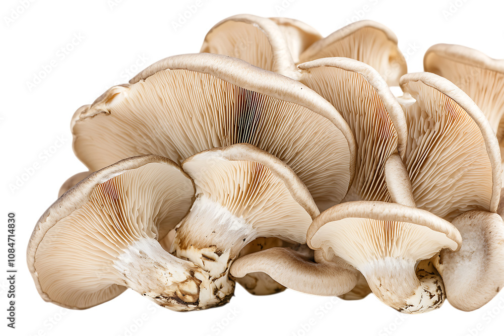 Oyster mushrooms isolated png on a transparent background Oyster mushrooms isolated png on a transparent background