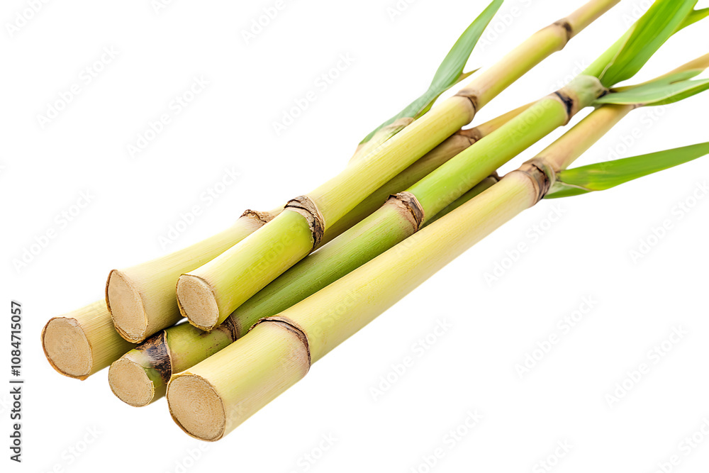 Fototapeta premium Bamboo shoot isolated png on a transparent background