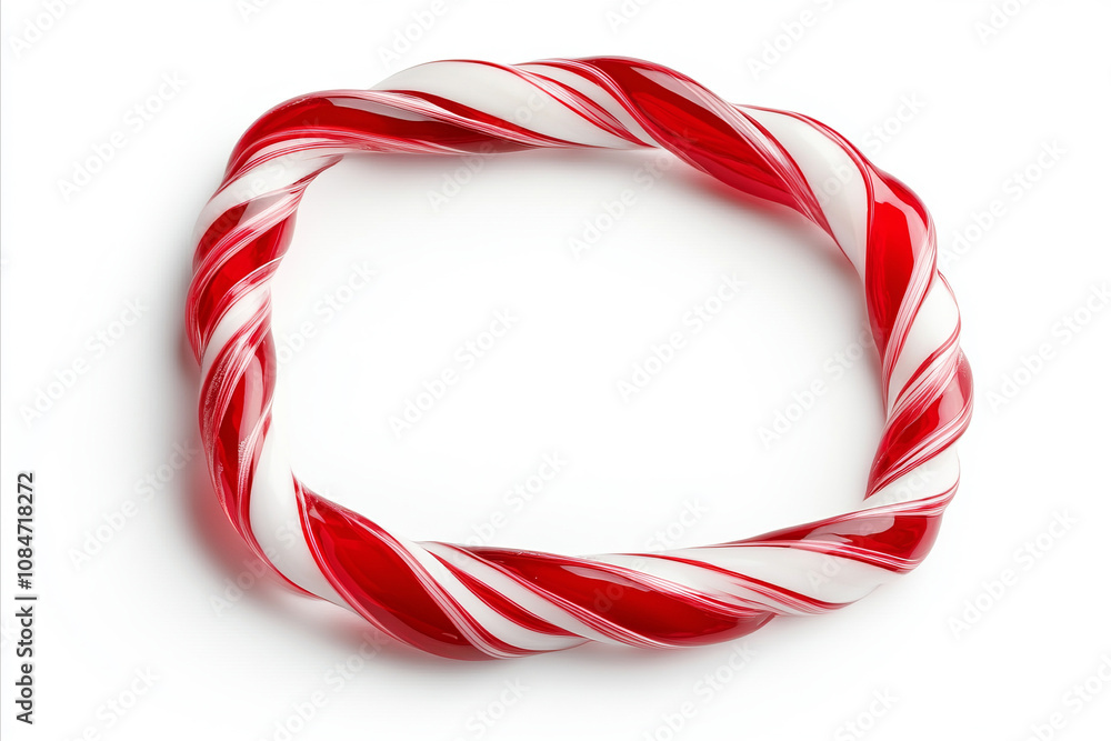 Christmas candy cane red and white striped frame Christmas candy cane red and white striped frame