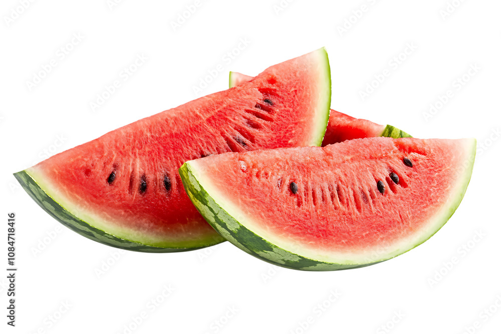 Sliced of watermelon isolated png on a transparent background Sliced of watermelon isolated png on a transparent background