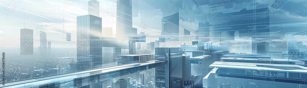 Embrace the future through a dynamic composition of geometric shapes and futuristic buildings Embrace the future through a dynamic composition of geometric shapes and futuristic buildings