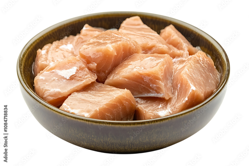 Canned tuna fish in plate isolated png on a transparent background Canned tuna fish in plate isolated png on a transparent background